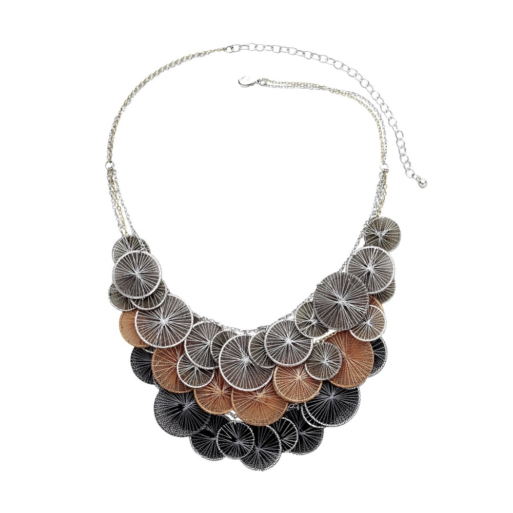 Ten Thousand Villages / Authentic Fair Trade Necklace - Spinning Wheel Necklace